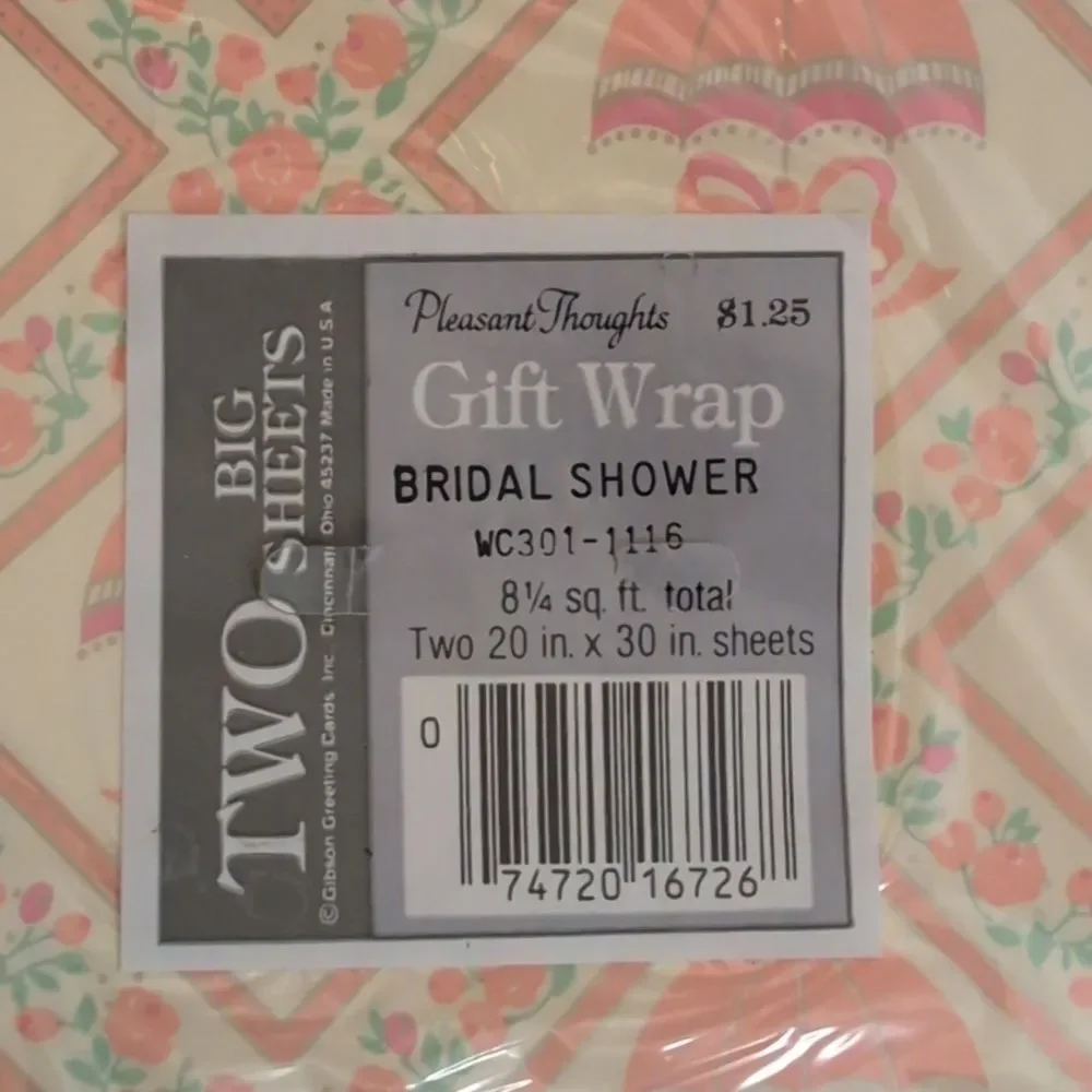 Vintage Gibson wedding shower‎ wrapping paper